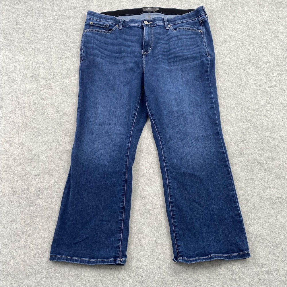 Torrid Relaxed Straight Jeans Womens 20 (39x24) Blue Med Wash Stretch Denim